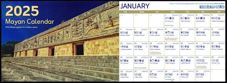 2025 Mayan Wall Calendar