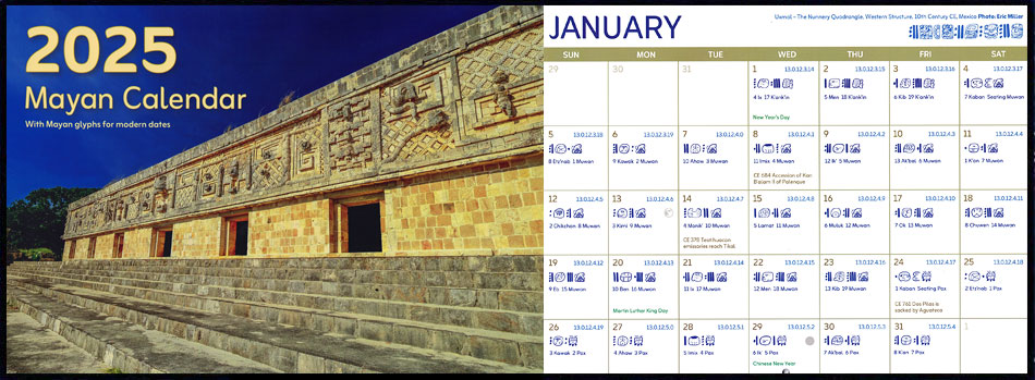 2025 Mayan Wall Calendars